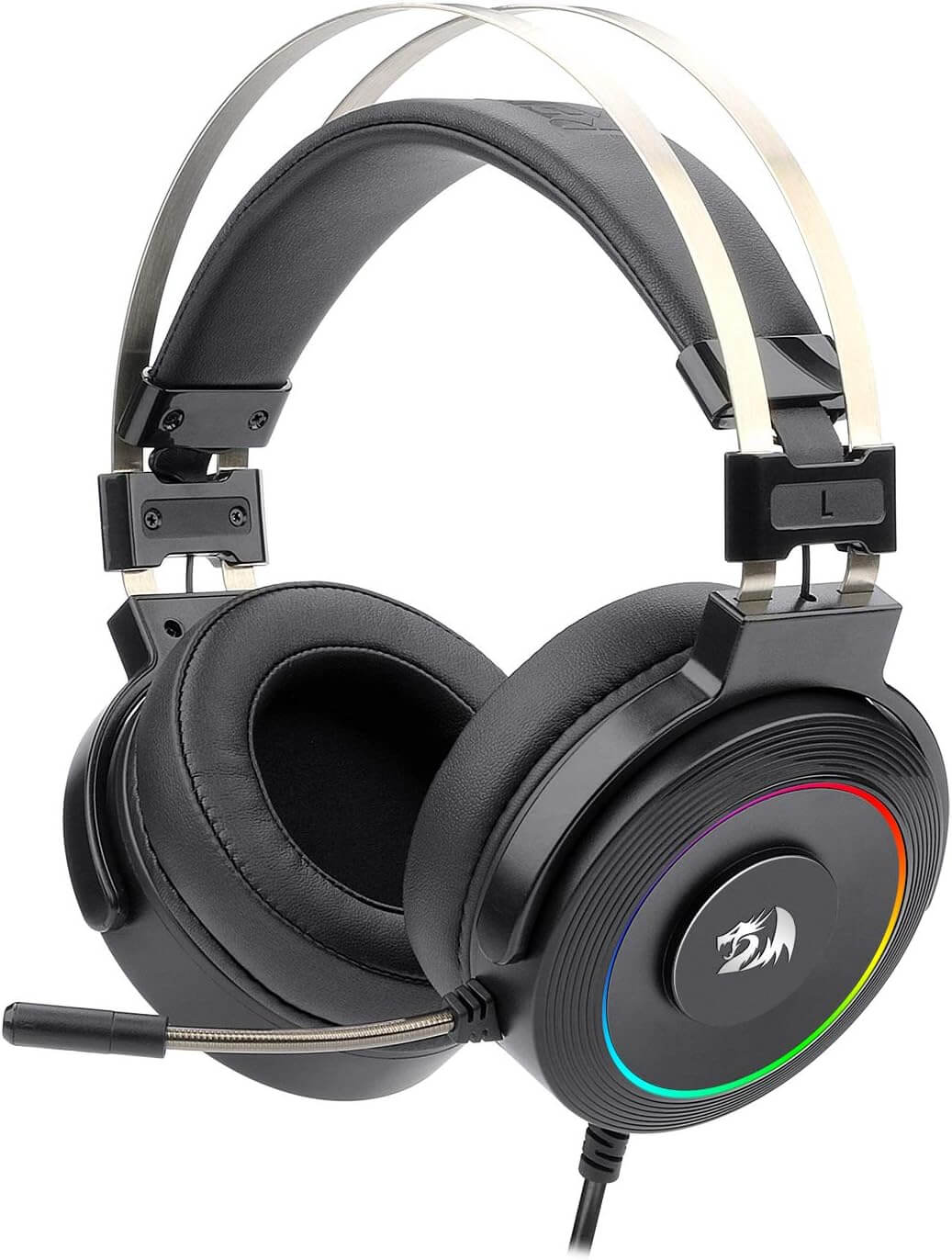 Redragon H320-1 Lamia 2 Gaming Headset with 7.1 Surround Sound, Volume Control, Noise Cancelling, RGB Light, Stand, Over Ear Wired Headphone, with Mic for PC, PS4, Black Redragon H320-1 Lamia 2 Gaming Headset with 7.1 Surround Sound, Volume Control, Noise Cancelling, RGB Light, Stand, Over Ear Wired Headphone, with Mic for PC, PS4, Black